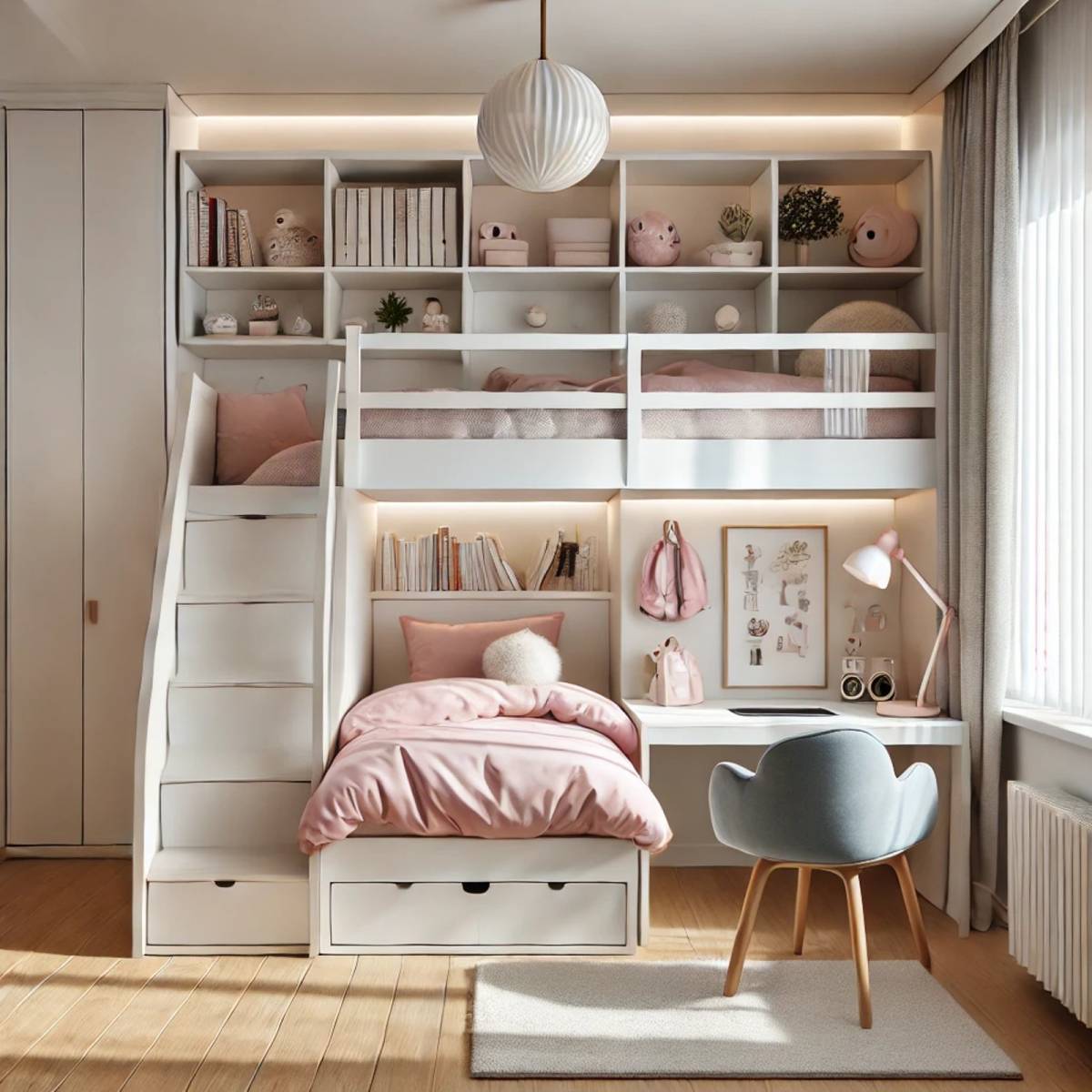 Architecte d'intérieur pour rénovation et aménagement d'un espace d'une chambre pour enfant à La Teste sur le Bassin d'Arcachon